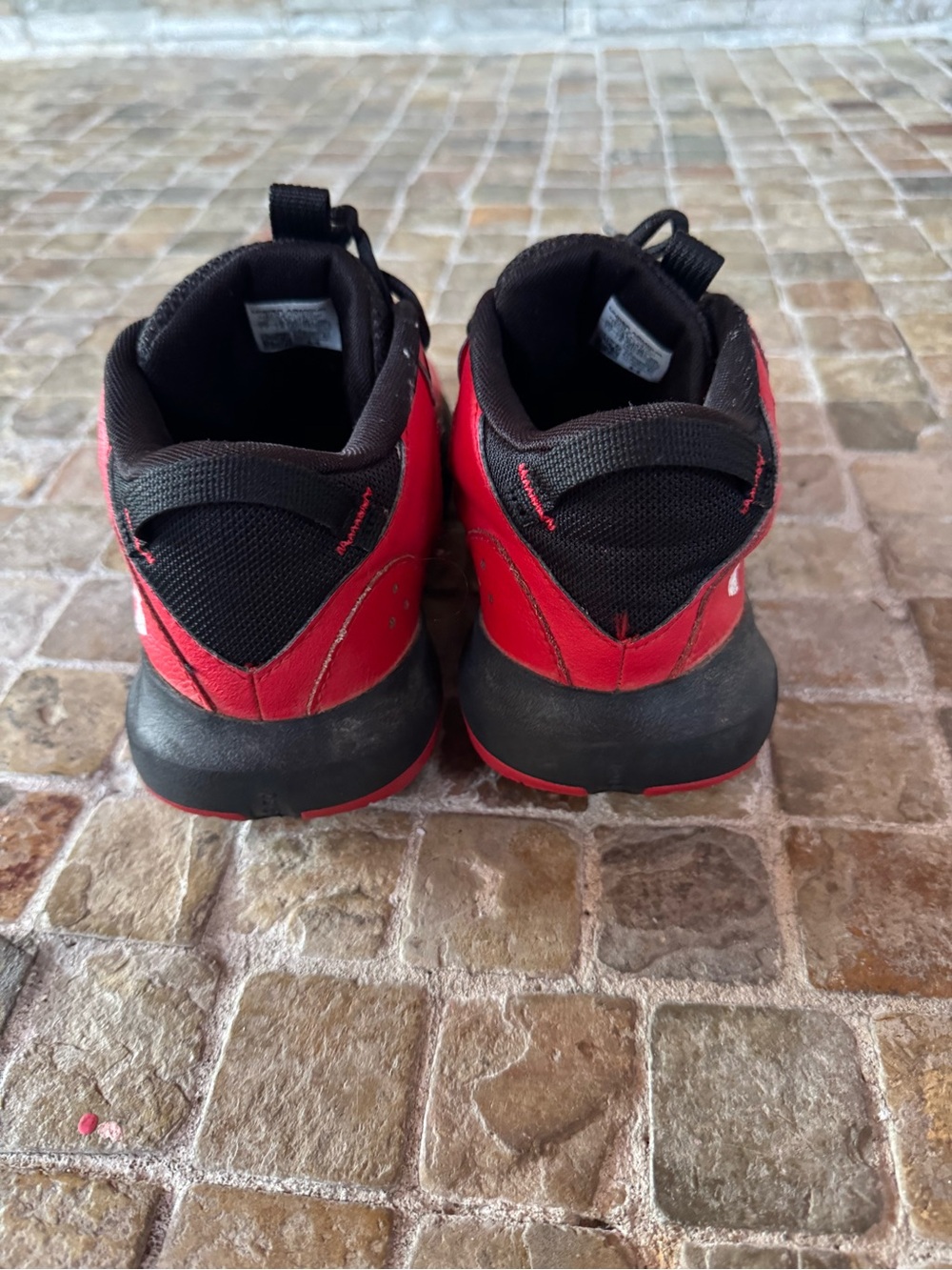 Under Armour Red and Black Athletic Basketball Shoes - Picture 4 of 9